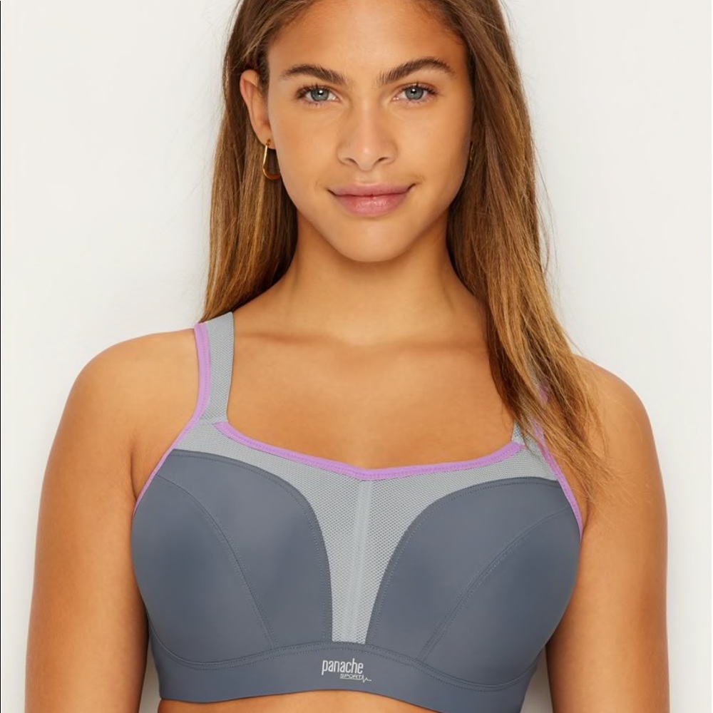 Panache Gray and Lilac Sports Bra